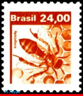 Ref. BR-1668 BRAZIL 1982 - ECONOMIC RESOURCES,BEE-KEEPING, MNH, INSECTS 1V Sc# 1668 - Abeilles