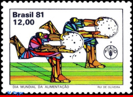 Ref. BR-1766 BRAZIL 1981 - WORLD FOOD DAY,FAO, MI# 1852, MNH, HEALTH 1V Sc# 1766 - Alimentation