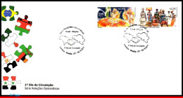 Ref. BR-3199-200-F BRAZIL 2011 - WITH BELGIUM, FOLKLORE,EUROPALIA, CARNIVAL, DANCE, FDC, JOINT ISSUE 2V Sc# 3199-3200 - Karnaval