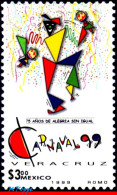 Ref. MX-2114 MEXICO 1999 - CARNIVAL VERACRUZ,75 YEARS, FANTASY, MI# 2766, MNH, COSTUMES 1V Sc# 2114 - Karnaval