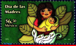 Ref. MX-2573 MEXICO 2008 - MOTHER, SON IN A FLOWER,MNH, MOTHER'S DAY 1V Sc# 2573 - Giorno Della Mamma