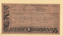 Telegramme Illustre - Galeries Barbes - Oran - Télégraphes Et Téléphones