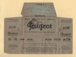 Telegramme Illustre - Peugeot - 1924 - Montpellier - Telegramas Y Teléfonos