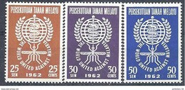 1962 MALAISIE MALAYA 102-04** Paludisme - Fédération De Malaya
