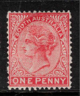 SOUTH AUSTRALIA 1876 1d Deep Red P13 SG 176b HM #CBU20 - Ongebruikt