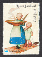 FOOD Children Toy Finland GOD JUL CHRISTMAS Diabetes Charity LABEL CINDERELLA VIGNETTE 1990 Hyvää Joulua Diabetesliitto - Alimentation