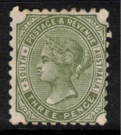 SOUTH AUSTRALIA 1883 3d Sage-Green P10 SG 183 HM* #CBU8 - Mint Stamps