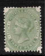 SOUTH AUSTRALIA 1883 3d Pale Olive-Green P13 SG 192 HM* #CBU16 - Ongebruikt