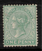 SOUTH AUSTRALIA 1876 1d Green P13 SG 175a HM #CBU13 - Ongebruikt