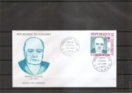 Churchill  ( FDC Du Dahomey De 1974 à Voir) - Sir Winston Churchill