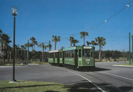 Carte Postale Tram Tramways Ex Bruxelles 1245 Orlando Floride USA - Strassenbahnen