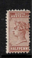 SOUTH AUSTRALIA 1883 1/2d Pale Brown P15 SG 188 HM #CBU7 - Nuovi