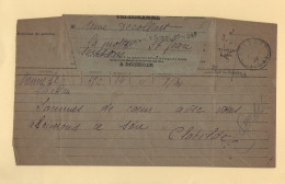 Telegramme Telephone - 1928 - Vienne Le Chateau - Soissons Aisne - Télégraphes Et Téléphones