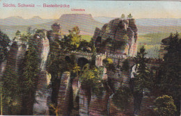 Sächsische Schweiz - Basteibrücke Gegen Linienstein        Ca. 1910 - Bastei (sächs. Schweiz)