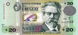 Uruguay 20 Pesos Uruguayos 2008 UNC P-86 "free Shipping Via Regular Air Mail (buyer Risk)" - Uruguay