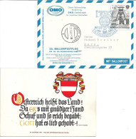 2308k: Österreich 1961, Tag Der Fahne, Ballonpost Wels- Aschbach Markt, Spruch Anton Wildgans, Vorder- Und Rs. Gescannt - Wels
