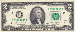 USA 2 DOLLARS 2013 B-A NEW YORK VF "free Shipping Via Regular Air Mail (buyer Risk)" - Federal Reserve Notes (1928-...)