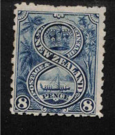 NZ 1898 8d Indigo Maori Canoe P11 No Wmk SG 266 HM #CBT34 - Neufs