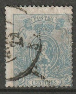 Belgie 1866. Kleine Leeuw. 2c. Perforation 15, OBP 24A Gestempeld, Used. - 1866-1867 Petit Lion