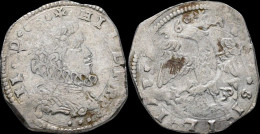 Italy Sicily Messina Philip IV Of Spain AR 4 Tari 1636 - Sicilië