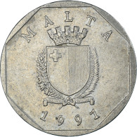 Monnaie, Malte, 50 Cents, 1991 - Malte