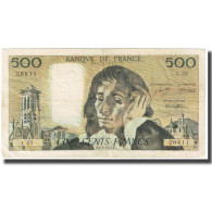 France, 500 Francs, Pascal, 1971, 1971-08-05, TB, Fayette:71.6, KM:156b - 500 F 1968-1993 ''Pascal''