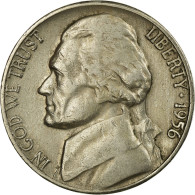 Monnaie, États-Unis, Jefferson Nickel, 5 Cents, 1956, U.S. Mint, Denver, TTB - 1938-…: Jefferson