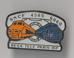 PIN'S   THEME  SNCF  PARIS  ILE DE FRANCE   RESA  TELE MOTRICE   4565 6060 - TGV