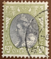 Netherlands 1908 Queen Wilhelmina  20 C - Used - Gebruikt