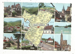 Cp, Carte Géographique, 67, BAS-RHIN, Multivues, Vierge, Ed. C.a.p. - Carte Geografiche