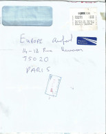 Vignette D'affranchissement De Guichet _ Lettre Pour La France - Storia Postale