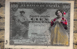 CPA ESPAGNE EL BANCO DE ESPANA POSTALE MONEDAS DE ESPANA BELLA CHELITO - Other & Unclassified