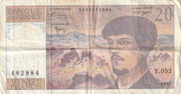 20 Francs 1997 - 20 F 1980-1997 ''Debussy''