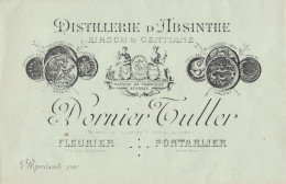 Enveloppe Publicitaire - Distillerie D'Absinthe Dornier Tuller à Fleurier ( Suisse ) Et Poutarlier ( Doubs ) - Alkohol