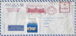 Lettre Banque Nationale De Grèce à Brussels Air Mail - Covers & Documents