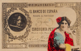 CPA ESPAGNE EL BANCO DE ESPANA POSTALE MONEDAS DE ESPANA - Autres & Non Classés