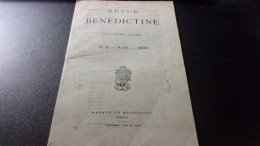 1898 REVUE BENEDICTINE N°8 AOUT 1898 ABBAYE DE MAREDSOUS DOM FONTENEAU NE A JULLY PRES VIERZON / POITOU - Belgium