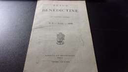 1898 REVUE BENEDICTINE N°8 AOUT 1898 ABBAYE DE MAREDSOUS DOM FONTENEAU NE A JULLY PRES VIERZON / POITOU - Belgio