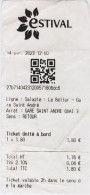 Ticket QR CODE - BUS  ILE DE LA REUNION - TICKET UNITE A BORD - LIGNE ESTIVAL - SALAZIE  GARE ST ANDRE - TICKET - Welt