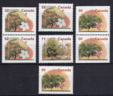 MiNr. 1497 - 1499 Kanada (Dominion) 1995, 31. Juli/1996, Okt. Freimarken: Obstbäume - Postfrisch/**/MNH  - Ungebraucht