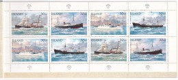 MiNr. 828 - 831 Island 1995, 20. Juni. Postschiffe. Odr., Kleinbogen Und Markenheftchen - Postfrisch/**/MNH  - Ungebraucht