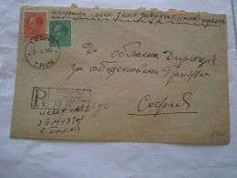 Lettre Recommandée Register Letter Evsc De Bulgarie Trin 3/11/1943 - Brieven En Documenten