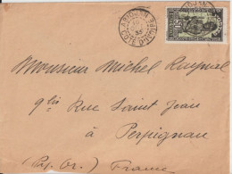 1933 - HAUTE VOLTA / COTE D'IVOIRE - SEUL SUR LETTRE De ABIDJAN => PERPIGNAN - Cartas & Documentos