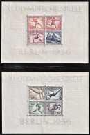 1936 Germany Summer Olympic Games In Berlin Minisheets (** / MNH / UMM) - Verano 1936: Berlin