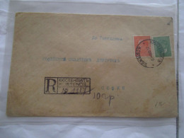 Lettre Recommandée Register Letter Evsc De Bulgarie Kostenoil 21/11/42 - Lettres & Documents