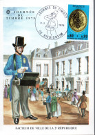 FRANCE // CARTE FDC DE LA JOURNEE DU TIMBRE 1975 - 1970-1979