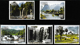 CAMBODIA, 2021, MNH, KHMER ASPECT, LANDSCAPES, NATURAL PARADISES IN CAMBODIA, MOUNTAINS, WATERFALLS, 5v - Autres & Non Classés