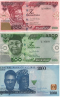 NIGERIA New Issue Set 200-500-1'000 Naira PW47-48-49   Dated 2022 - Nigeria