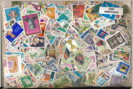  Offer - Lot Stamps - Paqueteria  America 3000 Sellos Diferentes           - Kilowaar (min. 1000 Zegels)