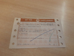India Old / Vintage - Railway / Train Ticket "NORTH EASTERN RAILWAY" As Per Scan - Wereld